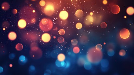 Colorful bokeh lights background. Blurred circle shapes. Multicolored blurry lights bokeh defocused abstract background for Christmas new year and celebration events.