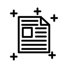 Obraz premium Newspaper icon template SVG