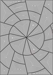 Abstract Seamless Pattern Coloring Page For Adult Illusion