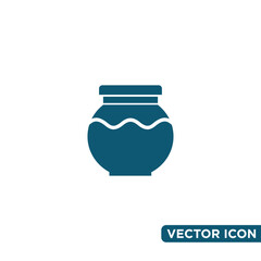 Simple Jar Icon Design Template 