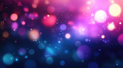 Colorful bokeh lights background. Blurred circle shapes. Multicolored blurry lights bokeh defocused abstract background for Christmas new year and celebration events.