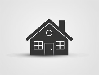 House with a chimney and a door