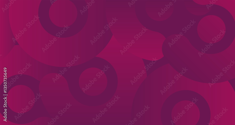 Poster abstract geometric background in deep red. background featuring overlapping circular and curved shap