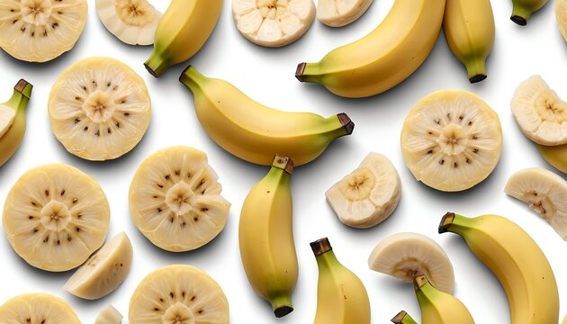 Bananas and Cherimoya Fruit Slices Pattern
