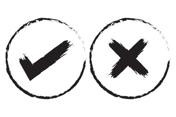 Check mark and Cross mark icon. Check box icon with right and wrong buttons and yes or no checkmark icons. Variety Colorful Design icon. Vector illustration.  © BEST TOP CRAFT