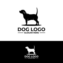 dog silhouette logo vector illustration