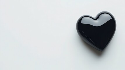 Minimalist Heart Shape on White Background