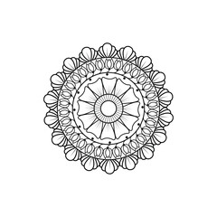 Intricate Mandala Design: Explore the elegant, symmetrical details of this mandala, meticulously crafted with intricate patterns, perfect for relaxation and meditation.