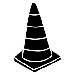 traffic cone construction zone icon