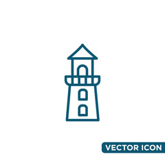 Simple Lighthouse Icon Design Template 