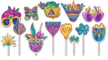 Colorful New Year Props for Celebrations