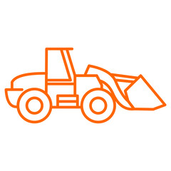 bulldozer vector illustration