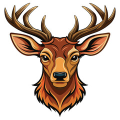 Naklejka premium Majestic Deer Head Vector Available on EPS File