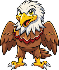Cartoon Eagle Vector Illustration – Fun and Playful Bird Design – Available on EPS File

