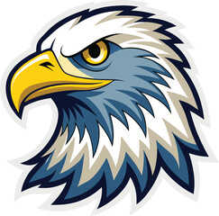 Eagle Head Sticker Vector Illustration – Bold and Fierce Eagle Design – Available on EPS File