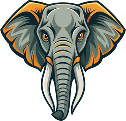 Colorful Elephant Head Vector Illustration – Available on EPS File
