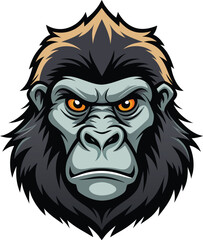 Obraz premium Graphic Gorilla Head Vector Illustration Available on EPS File