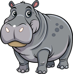 Fototapeta premium Minimalist Hippopotamus Vector Available on EPS File