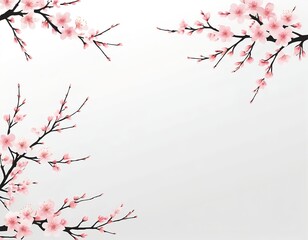 Pink Cherry Blossoms Frame