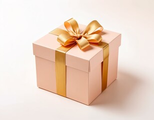 Elegant Pink Gift Box with Gold Ribbon