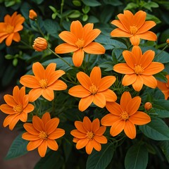 Vibrant Orange Flowers in Full Bloom