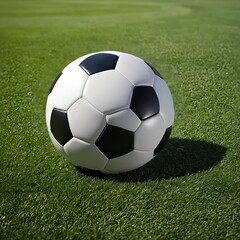 Soccer Ball on Green Grass