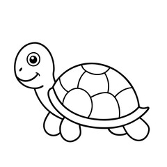 Cute Outline Turtle