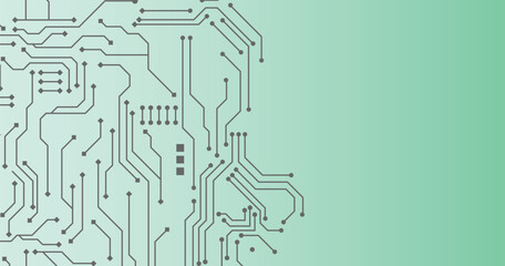 Abstract digital background with technology circuit board texture. Electronic motherboard illustration. Communication and engineering concept. Vector illustration