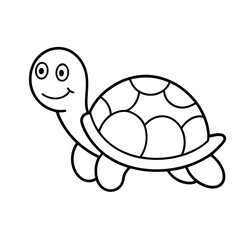 Cute Outline Turtle
