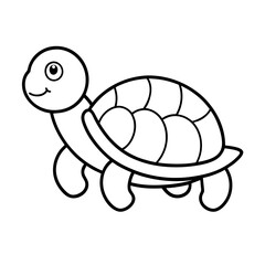 Cute Outline Turtle