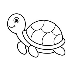 Cute Outline Turtle