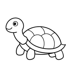 Cute Outline Turtle