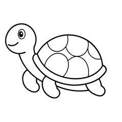 Cute Outline Turtle