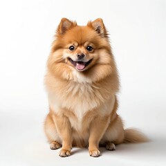 Obraz premium Happy Pomeranian Dog Sitting