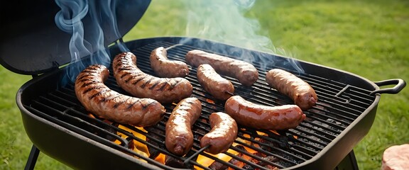 Grilled Sausages on BBQ