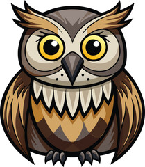 Naklejka premium Sleeping Cute Owl Vector Illustration Available on EPS File