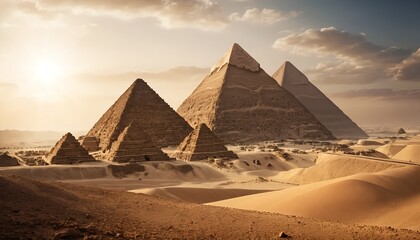Giza Pyramids at Sunset