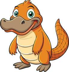 Cartoon Platypus Vector Illustration Available on EPS File