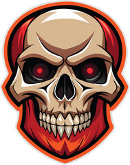 Fototapeta premium Realistic Skull Front View – Available on EPS File