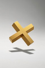 Obraz premium a close up of a cross on a white surface with a shadow