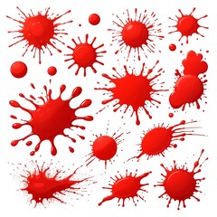 Red Paint Splatter Collection