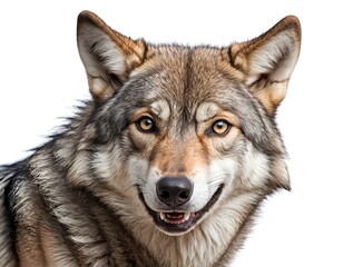 Obraz premium Close-up Portrait of a Grey Wolf