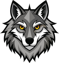 Wolf Head Howling Upward in Vector Format Available on EPS File

