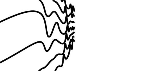 Fototapeta premium Abstract perspective line wave stripes with 3d dimensional effect.