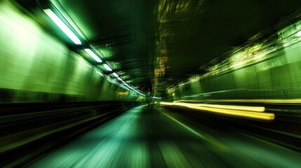 Night Tunnel Driveway Motion Blur