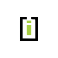 letter I rectangle square business company logo vector illustration template design