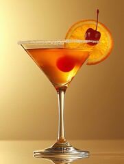 Martini with Cherry Garnish