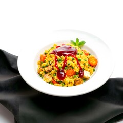 Vibrant Couscous Bowl with Tofu and Vegetables