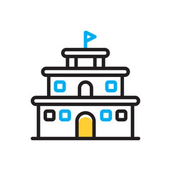 Multi color icon for campus