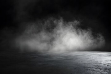 Fototapeta premium Dramatic dark background with fog and clouds